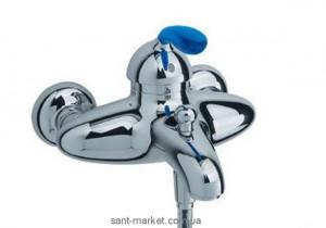 Смеситель однорычажный с коротким изливом Hansgrohe коллекция Axor Azzur хром/синий 34400530