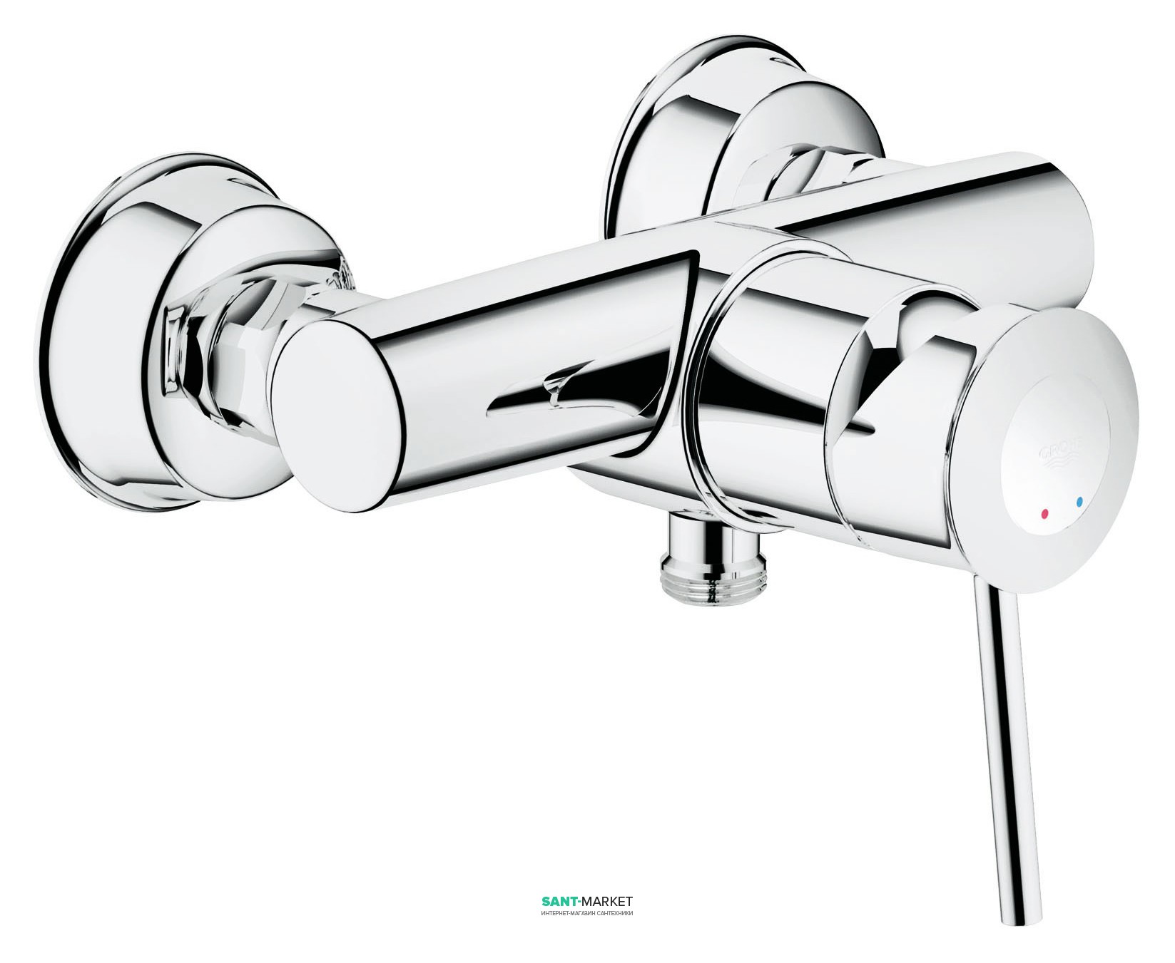 Смеситель для душа настенный однорычажный Grohe коллекция Bau Classic хром 32867000