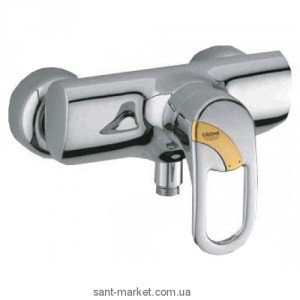 Смеситель для душа настенный однорычажный Grohe коллекция Chiara хром/золото 33582000