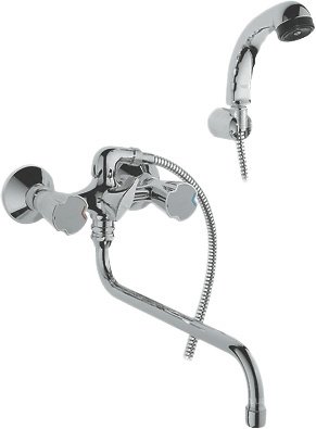 Змішувач двохвентильний з довгим виливом та душем Grohe колекція Costa L хром 26790000