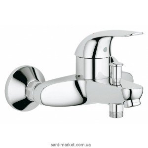 Смеситель однорычажный для ванны с коротким изливом Grohe коллекция Start Eco хром 23270000