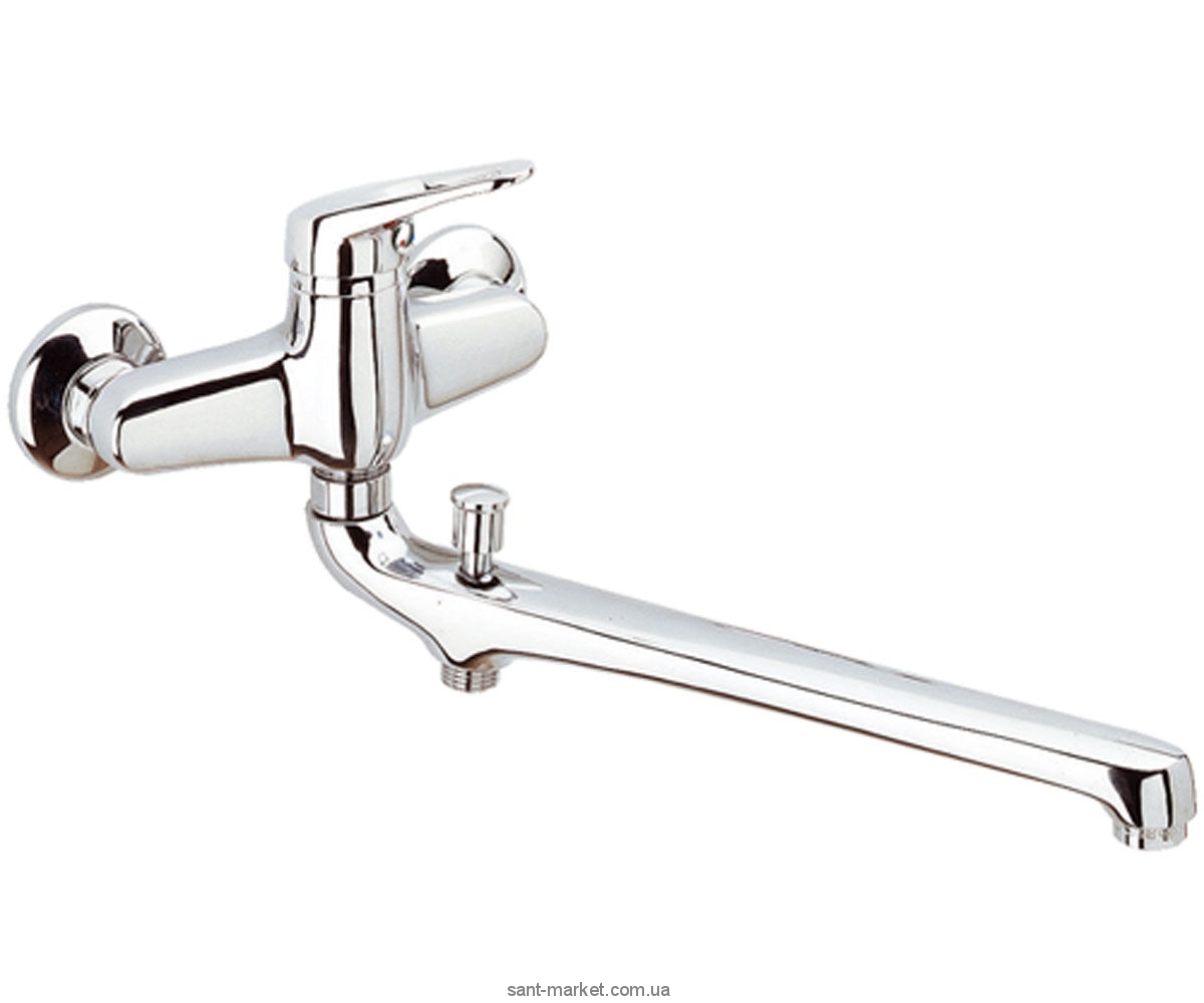 Змішувач одинважільний з довгим виливом Remer Rubinetterie колекція Remix хром R46