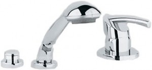 Смеситель однорычажный на борт ванны с душем Grohe коллекция Tenso хром 19154000