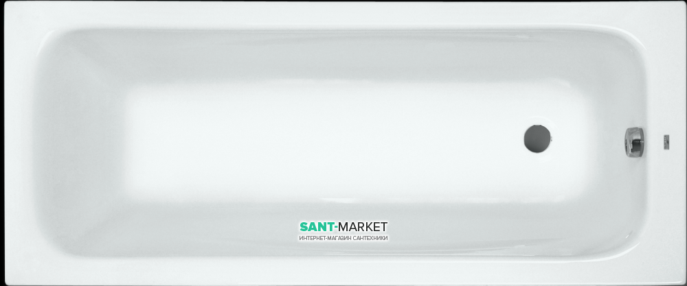 Ванна акрилова прямокутна PoolSpa колекція Klio 150х70 з ніжками білий PWP6510ZN000000