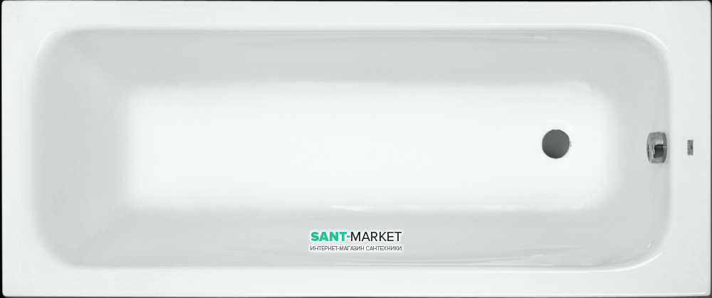 Ванна акриловая прямоугольная PoolSpa коллекция Klio 160х70 с ножками белый PWP6610ZN000000