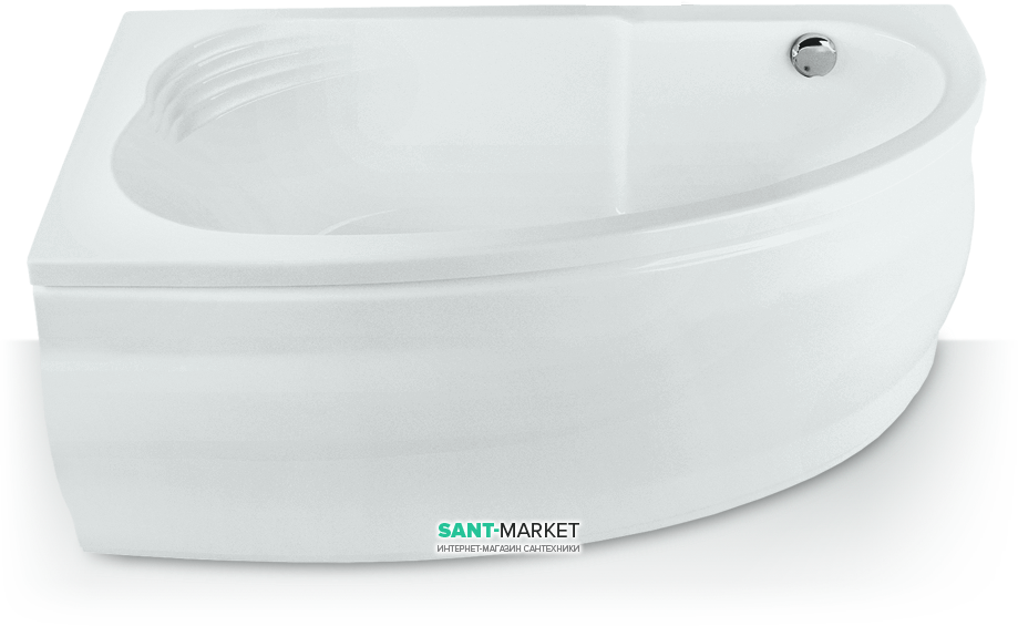 Ванна акриловая угловая PoolSpa коллекция Klio Asym 140х80 L левая с ножками белый PWAA610ZN000000
