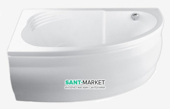 Ванна акриловая угловая PoolSpa коллекция Klio Asym 140х80 L левая с рамой белый PWAA610ZS000000