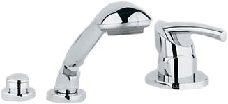 Смеситель однорычажный на борт ванны с душем Grohe коллекция Tenso хром 19154000
