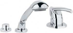 Смеситель однорычажный на борт ванны с душем Grohe коллекция Tenso хром 19154000