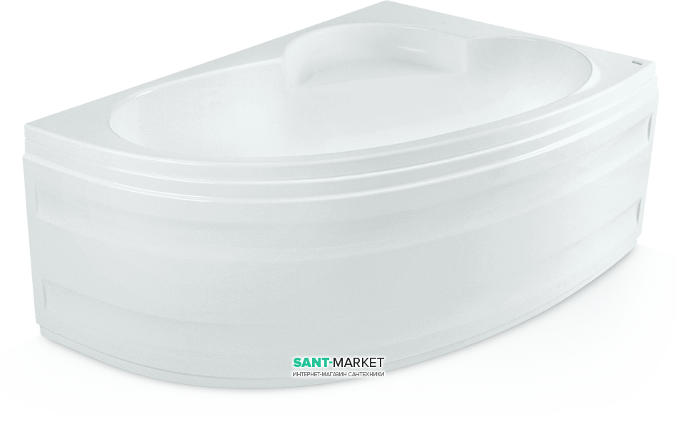 	Ванна акрилова кутова PoolSpa колекція Klio Asym 150х100 R права з рамою білий PWAC310ZS000000