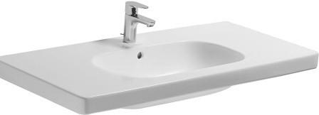 Раковина для ванной на тумбу умывальник-столешница Duravit коллекция D-Code белая 3421000002
