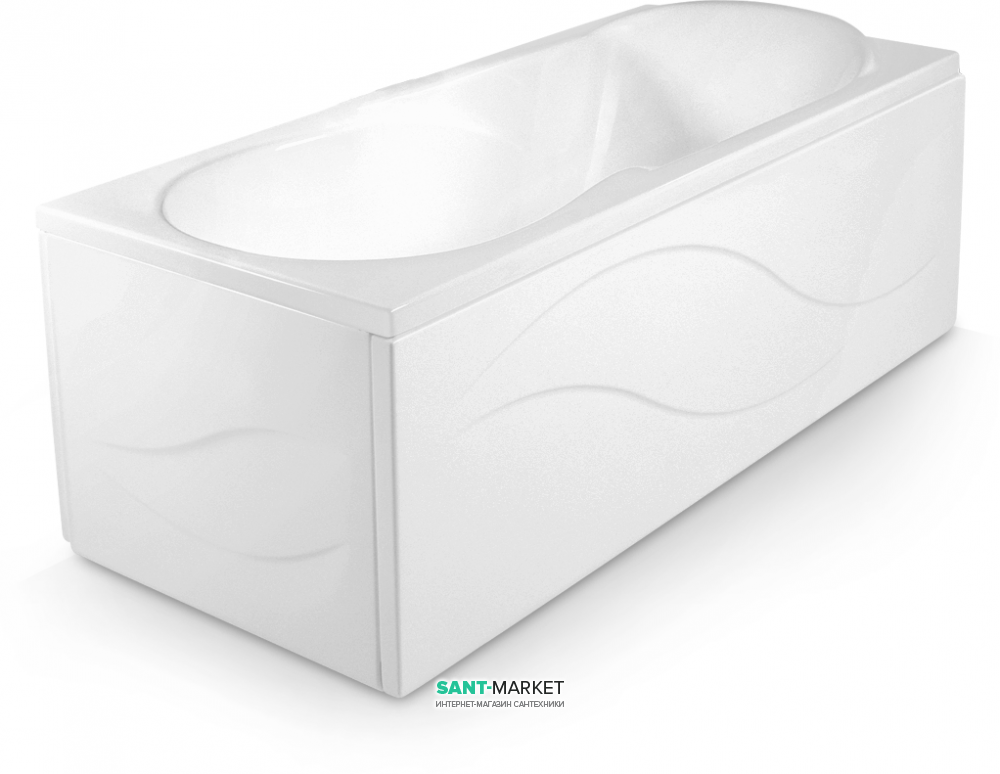 	Ванна акрилова прямокутна PoolSpa колекція Muza 140х75 з ніжками білий PWPH110ZN000000