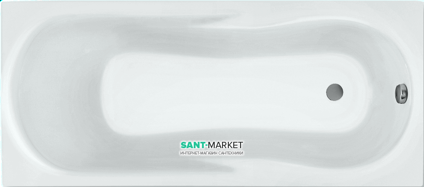 	Ванна акрилова прямокутна PoolSpa колекція Muza 140х75 з рамою білий PWPH110ZS000000