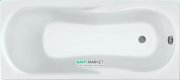 Ванна акриловая прямоугольная PoolSpa коллекция Muza 140х75 с рамой белый PWPH110ZS000000
