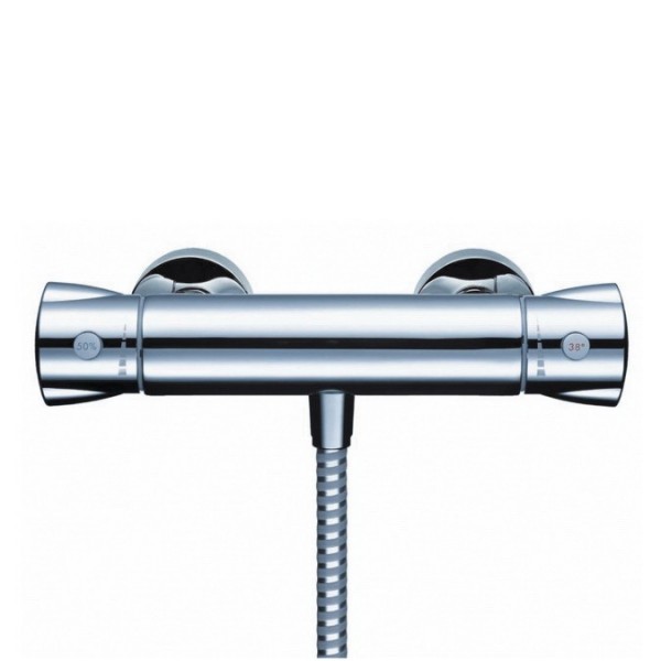 Змішувач для душу настінний двухвентильний з термостатом Hansgrohe Centostat хром 14260000