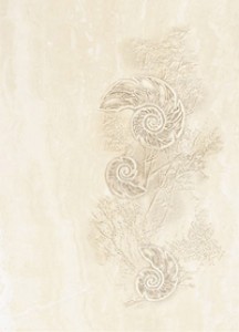 Церсанит Травертино декор Мушля 25x35 Беж