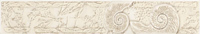 Церсанит Травертино фриз Мушля 4 2x25 Беж