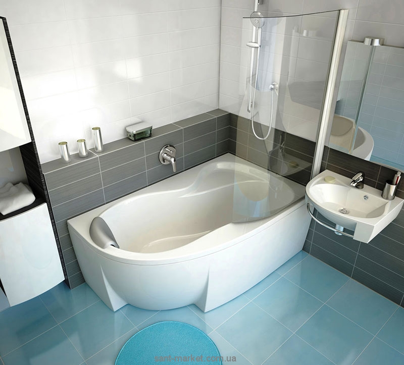 Ванна акриловая угловая асимметричная Ravak коллекция Rosa 95 160х95х47 R C581000000