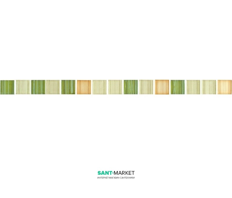 Опочно Каліпсо зелений мозаїка фриз 45х2 8