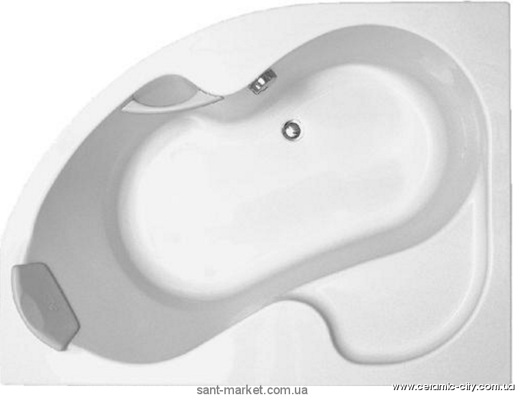 Ванна акриловая асимметричная угловая Ravak коллекция Rosa II 150х105х45 L CK21000000