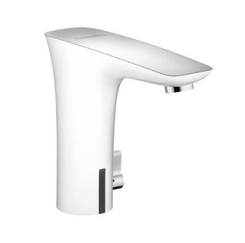 Смеситель для раковины электронный сенсорный Hansgrohe коллекция PuraVida хром/белый 15170400