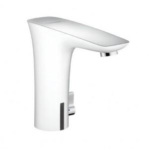 Смеситель для раковины электронный сенсорный Hansgrohe коллекция PuraVida хром/белый 15170400