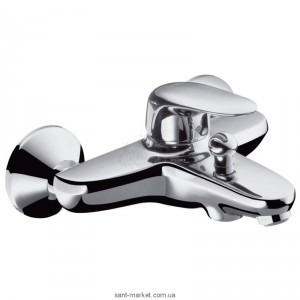 Смеситель однорычажный для ванны с коротким изливом Hansgrohe коллекция Metris E хром 31470000