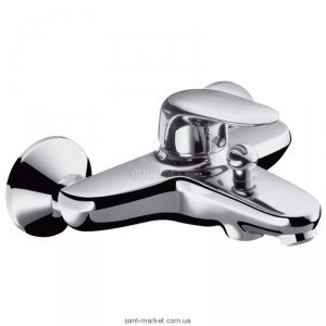 Смеситель однорычажный для ванны с коротким изливом Hansgrohe коллекция Metris E хром 31470000