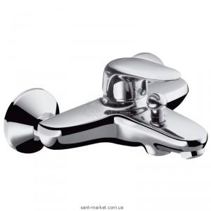Змішувач одинважільний для ванни з коротким виливом Hansgrohe колекція Metris E хром 31470000