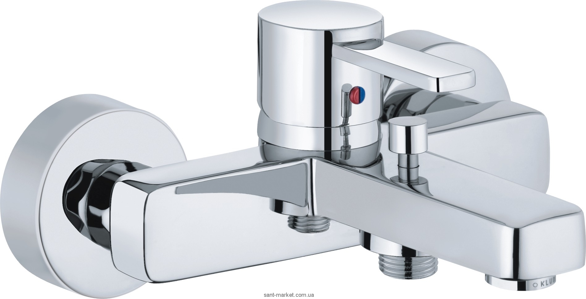 Змішувач одинважільний для ванни з коротким виливом Kludi колекція Zenta хром 386700575