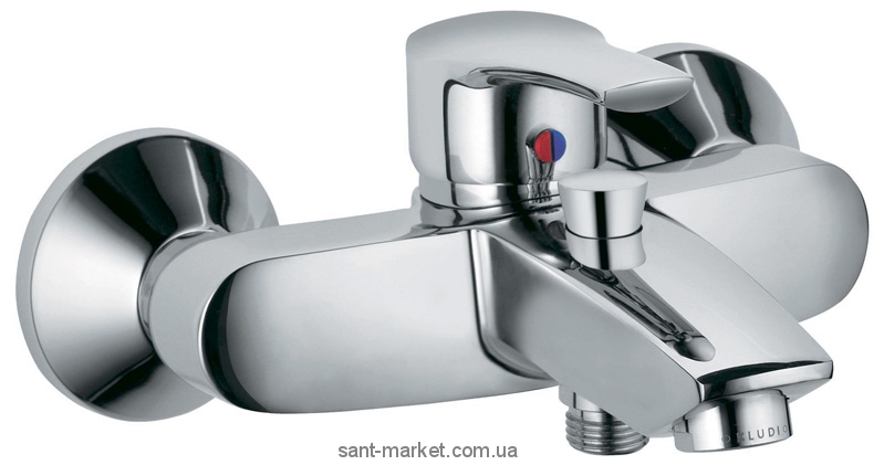 Смеситель однорычажный для ванны с коротким изливом Kludi коллекция Tercio хром 386840575