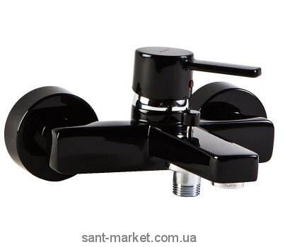 Змішувач одинважільний для ванни з коротким виливом Kludi колекція Zenta чорний 386708675