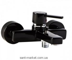 Смеситель однорычажный для ванны с коротким изливом Kludi коллекция Zenta черный 386708675