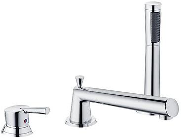 Змішувач одинважільний на борт ванни з душем Kludi колекція Kido хром 394470575