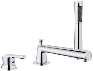 Смеситель однорычажный на борт ванны с душем Kludi коллекция Kido хром 394470575