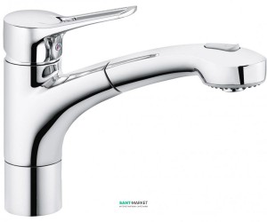 Смеситель для кухни с выдвижным душем Kludi MX однорычажный 399410562