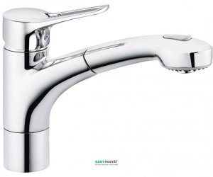 Смеситель для кухни с выдвижным душем Kludi MX однорычажный 399410562