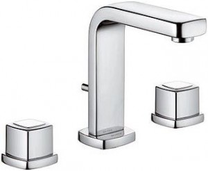 Смеситель для раковины двухвентильный скрытый с донным клапаном Kludi Q-Beo хром 501430542