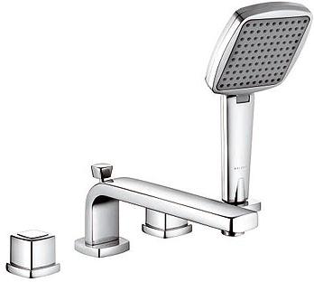 Смеситель однорычажный на борт ванны с душем Kludi коллекция Q-Beo хром 504240542