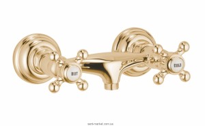 Змішувач для душу настінний двухвентильний Kludi колекція Adlon золото 516104520