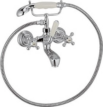 Смеситель двухвентильный для ванны с душем Kludi коллекция Adlon хром 514410520