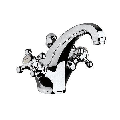 Змішувач для раковини двухвентильний з донним клапаном Kludi колекція Adlon хром 510100520