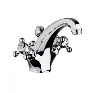 Змішувач для раковини двухвентильний з донним клапаном Kludi колекція Adlon хром 510100520