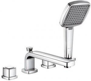 Змішувач одинважільний на борт ванни з душем Kludi колекція Q-Beo хром 504240542