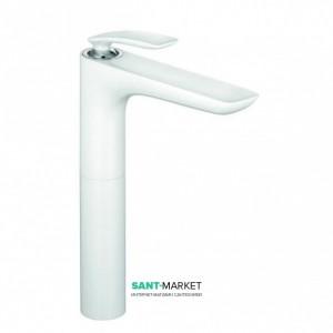 Смеситель для раковины однорычажный высокий Kludi коллекция Balance белый 522989175