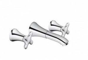 Змішувач для раковини двухвентильний настінний Kludi колекція Amphora хром 541450520