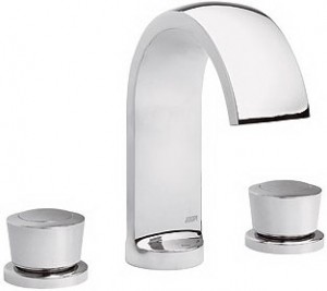 Смеситель для раковины двухвентильный с донным клапаном каскадный Kludi Joop! хром 551430575