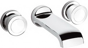 Смеситель для раковины двухвентильный настенный скрытый каскадный Kludi Joop! хром 551460505