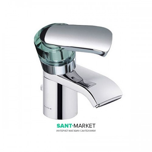 Змішувач для раковини одноважеля з донним клапаном каскадний Kludi Joop! хром / кришталь 55024H775