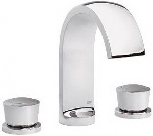 Смеситель для раковины двухвентильный с донным клапаном каскадный Kludi Joop! хром 551430575